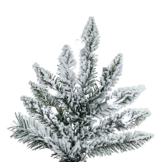 7.5ft. Pre-Lit Flocked Utica Fir Artificial Christmas Tree, Pure White LED Lights